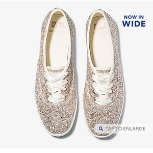 Keds x Kate Spade Rose Gold Multi Glitter Sneakers